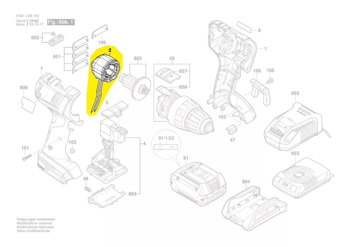 Stator réf. 1 619 P08 583 BOSCH